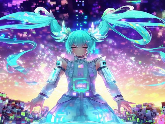 初音未來與我的世界夢幻聯(lián)動，音樂與像素的交響曲