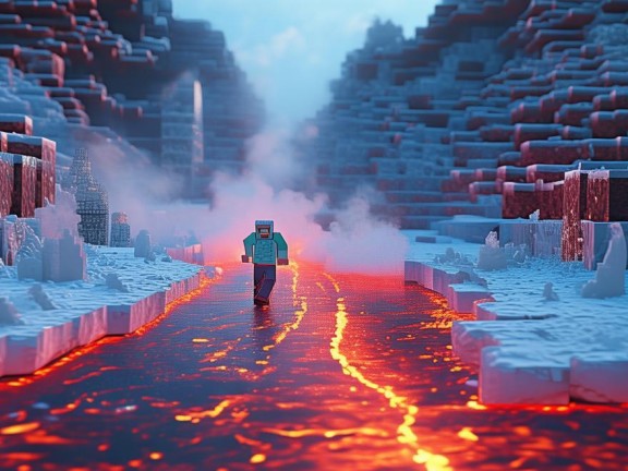 我的世界雪球巖漿冒險(xiǎn)，探索奇妙指令之旅